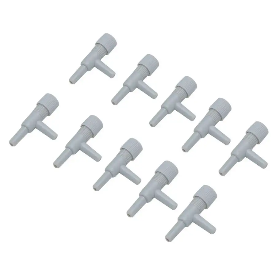 20PCS Aquarium Control Valve Gray ABS Plastic Fish Tank Hose Adjust Air Line Tubing Volume Flow | Дом и сад