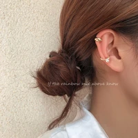 korean fashion luxury gold ladies ear clips 2022 new fashion jewelry without ear holes simple temperament boutique earrings