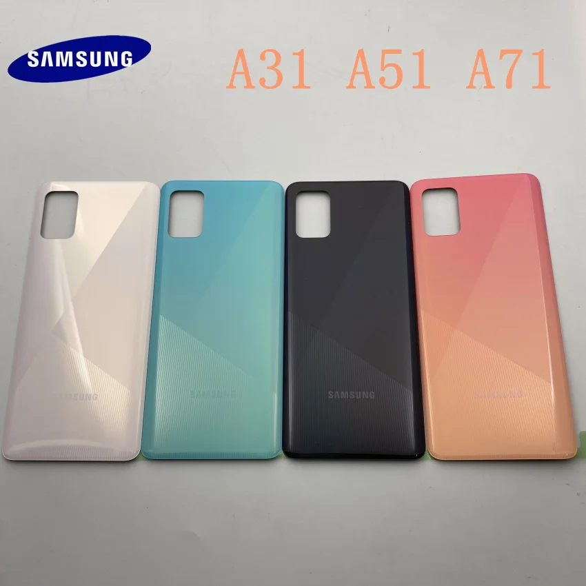 Оригинальная пластиковая Новая задняя крышка батарейного отсека для Samsung Galaxy A31