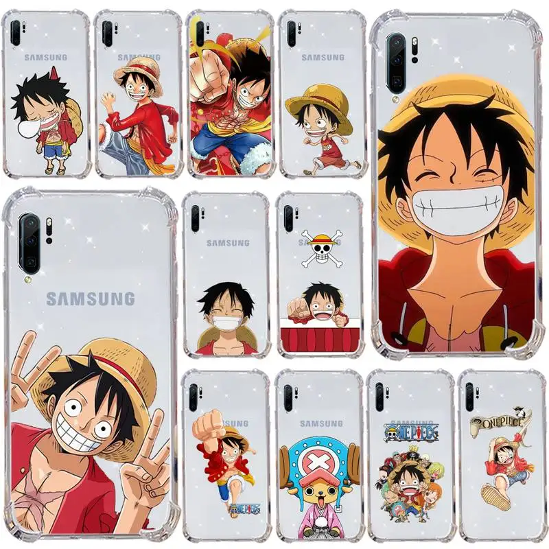 

Luffy one piece anime Phone Case Transparent for Samsung s9 s10 s20 Huawei honor P20 P30 P40 xiaomi note mi 8 9 pro lite plus