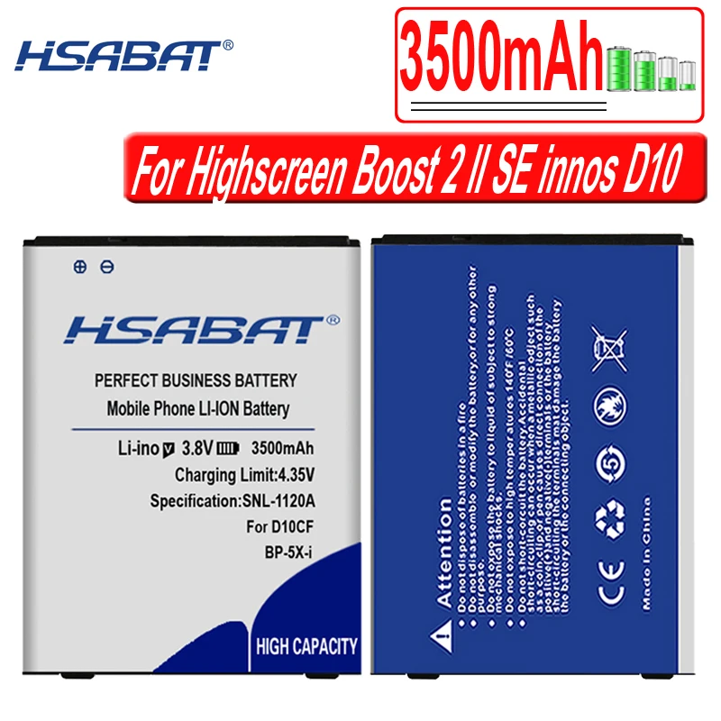 HSABAT 3500 мАч BP 5X i Аккумулятор для Highscreen Boost 2 II SE innos D10 D10CF D10C D10F Мобильный телефон
