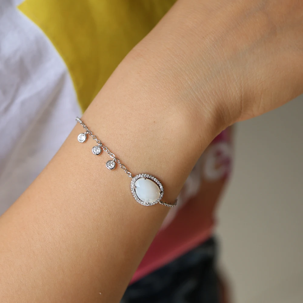 2021 Модный Новый брендовый дизайн роскошный женский браслет с большим кубическим