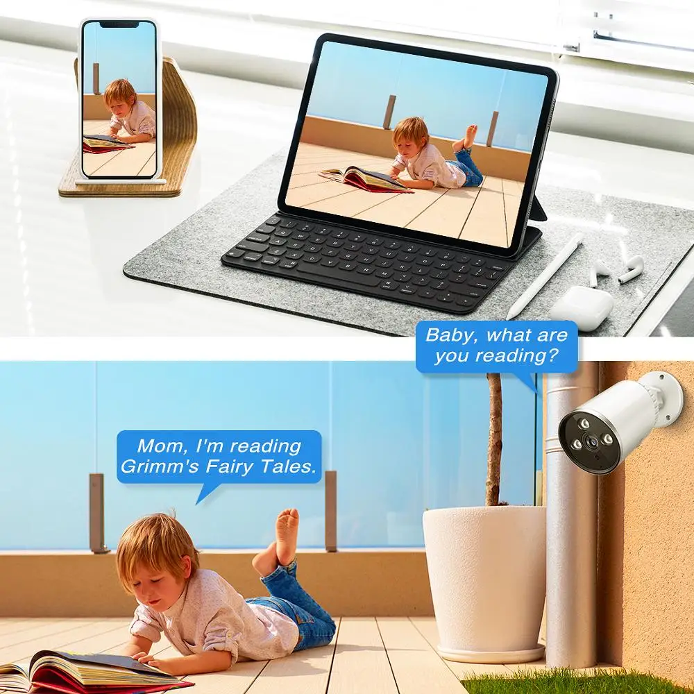YCC365 1536P камера WiFi 3.0MP Водонепроницаемая цилиндрическая ip наружная Камера