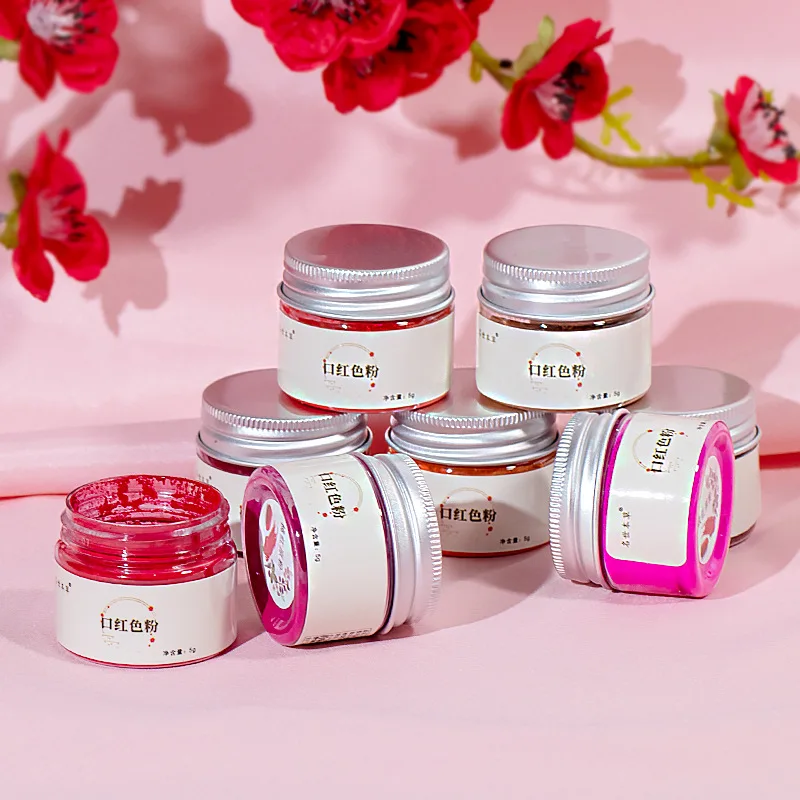 16Pcs/ Set Lipstick Powder Lip Gloss Coloring for Cosmetics Makeup DIY 1g/5g/10g/Bottle Colorful Pigment |