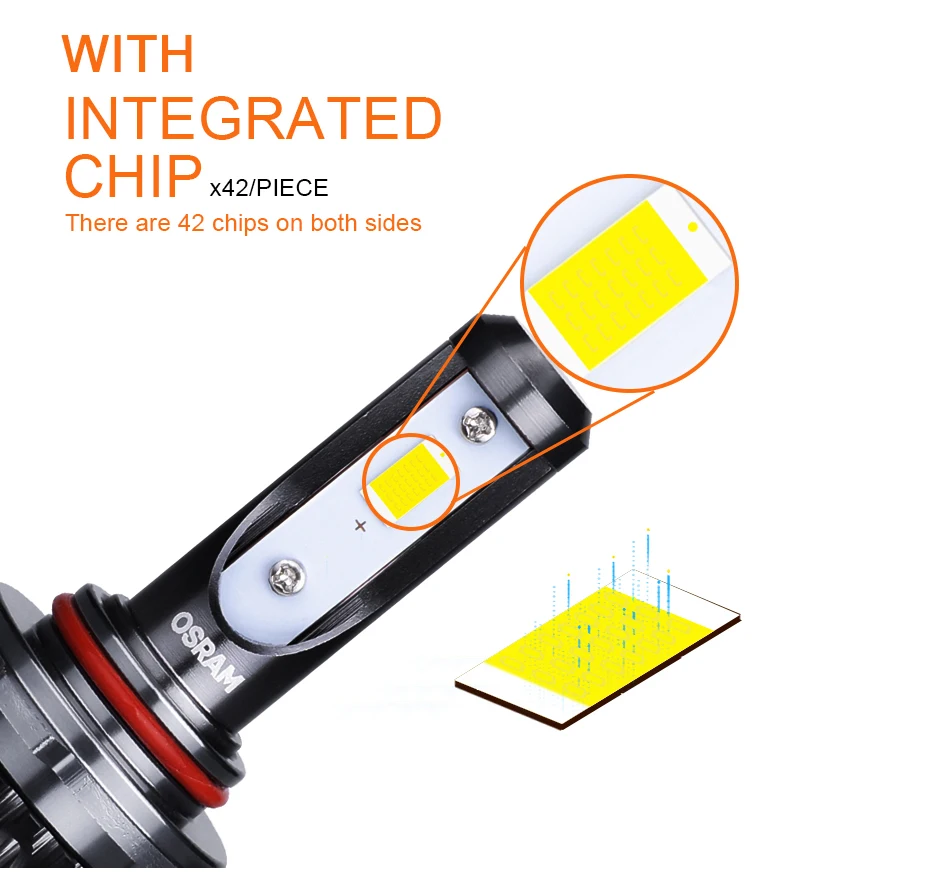 Лампа Ксеноновая OSRAM Luces Led H4 H7 светодиод Turbo H11 H16 9012 HIR2 Светодиодные Автомобильные фары 9005 HB4 HB3 9006 H8 лампы H4 H7 светодиодных фар для авто фары 6000K 1 пара