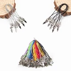 20 шт.лот резьбовой шнур для ключей, игрушек, треугольные зажимы, кольца, веревочные зажимы, соединитель, брелок, игрушки сделай сам, аксессуары для телефона на шнурке