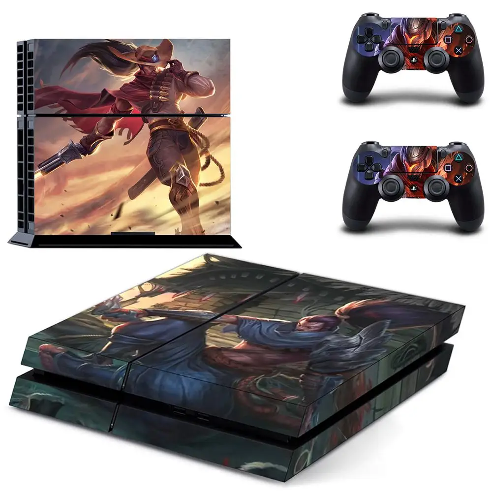 Стильная наклейка в стиле League Of Legends PS4 для консоли Playstation 4 и 2 контроллеров