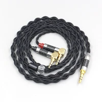 ln007444 pure 99 silver inside headphone nylon cable for verum 1 one headphone headset l shape 3 5mm pin earphone headset