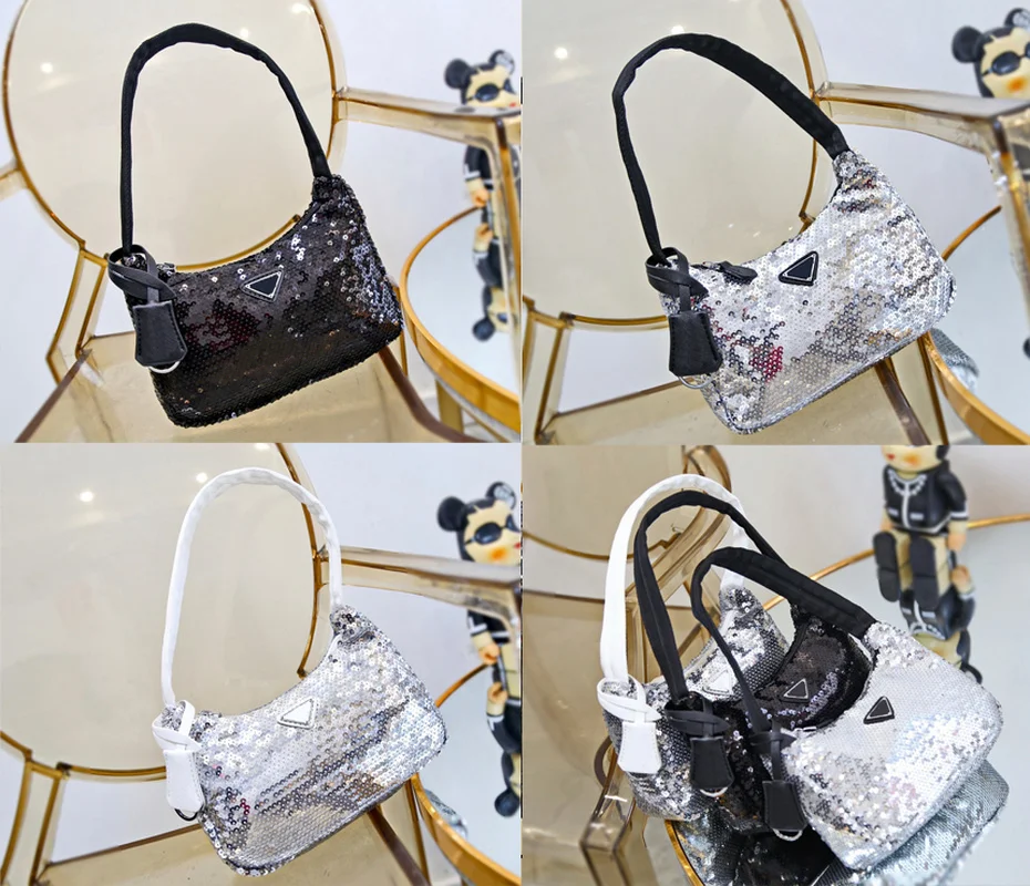 

2021 spring new style, ladies sequin fashion handbag, casual simple all-match sequin shoulder bag