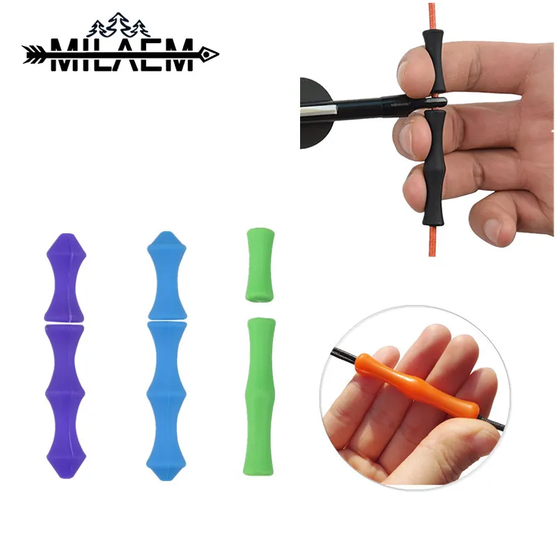 1 комплект Стрельба Из Лука Bowstring Finger Guard Saver мягкий силиконовый Лук Защита для