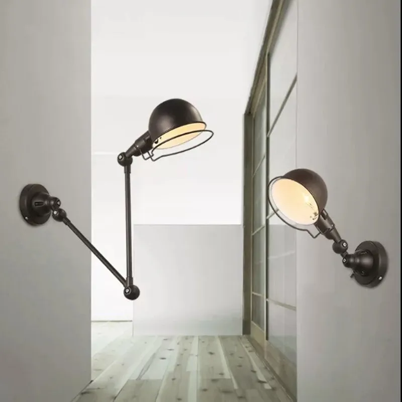 Выдвижная настенная Светодиодная лампа в стиле ретро комнатное декоративное