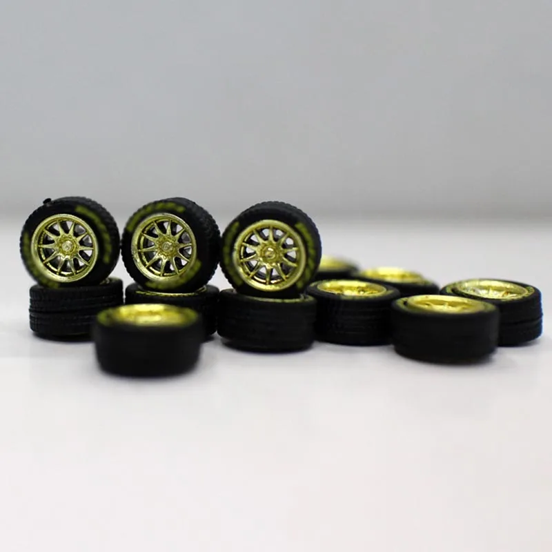 

Wheel 1/64 alloy car model wheel accessories small car modification wheels rubber tire universal modified car accessories series