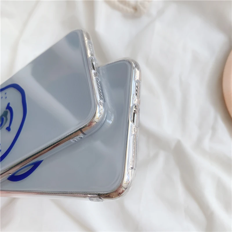 Простой Прозрачный чехол для телефона с милой улыбкой Iphone 11 11pro Max X Xs Xsmax Xr 6 7 8 Plus