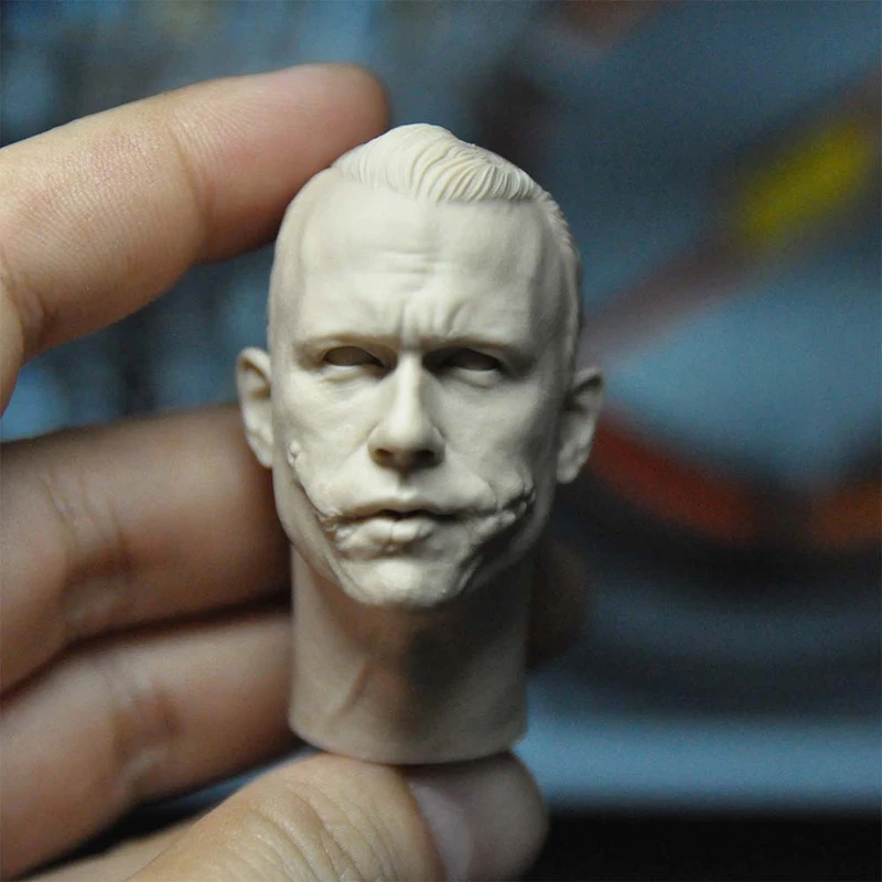 Неокрашенная голова-лепесток Joker Heath Ledger выполненная в масштабе 1/6 подходит для