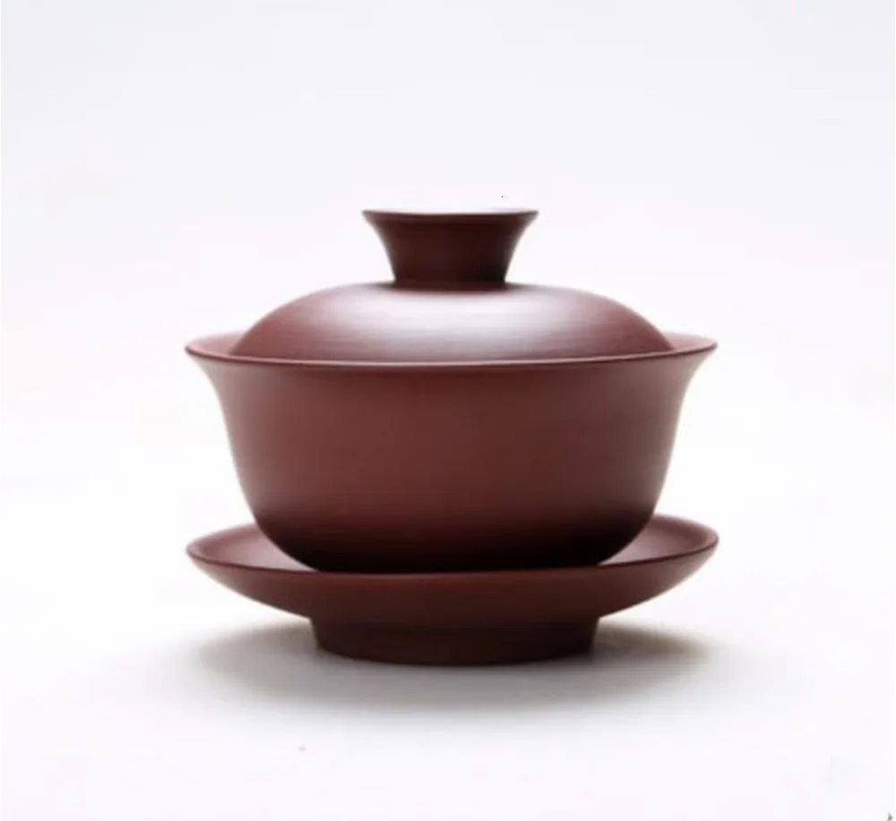 1 фиолетовый шт Барро Gaiwan китайский чай чашки Kong Fu чайная посуда ремесло чай игра аксессуары