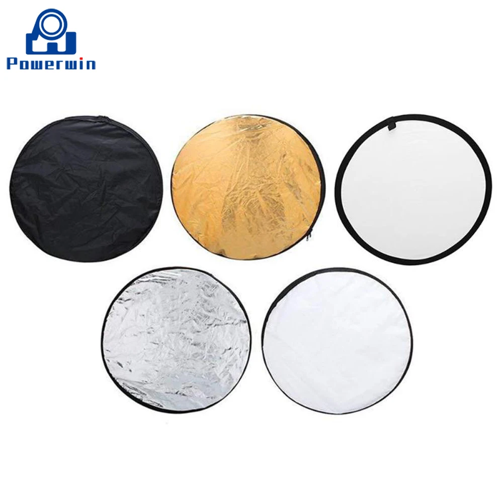 Портативный складной отражатель Powerwin 5 в 1 110 см|Светоотражатели| |