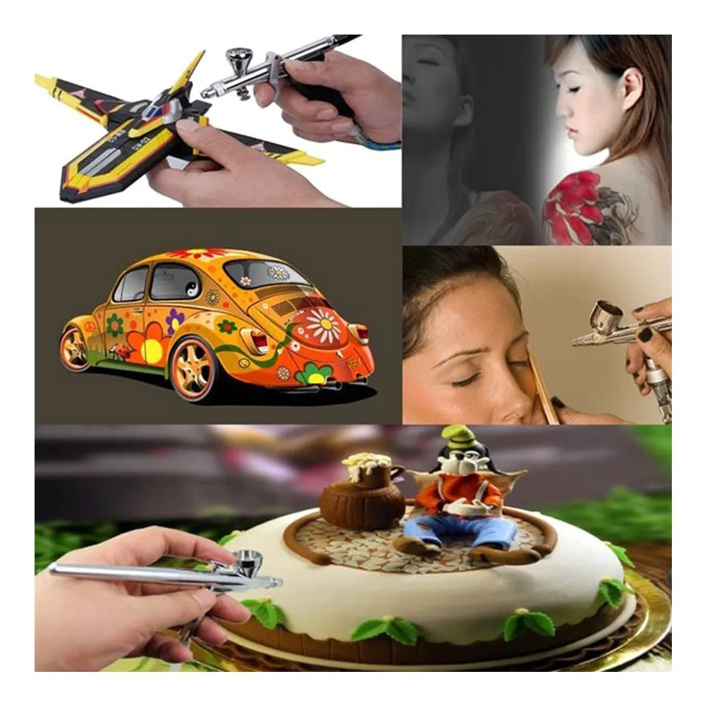 Аэрограф набор для макияжа с пистолет воздушный компрессор 0 4 мм иглы лака ногтей