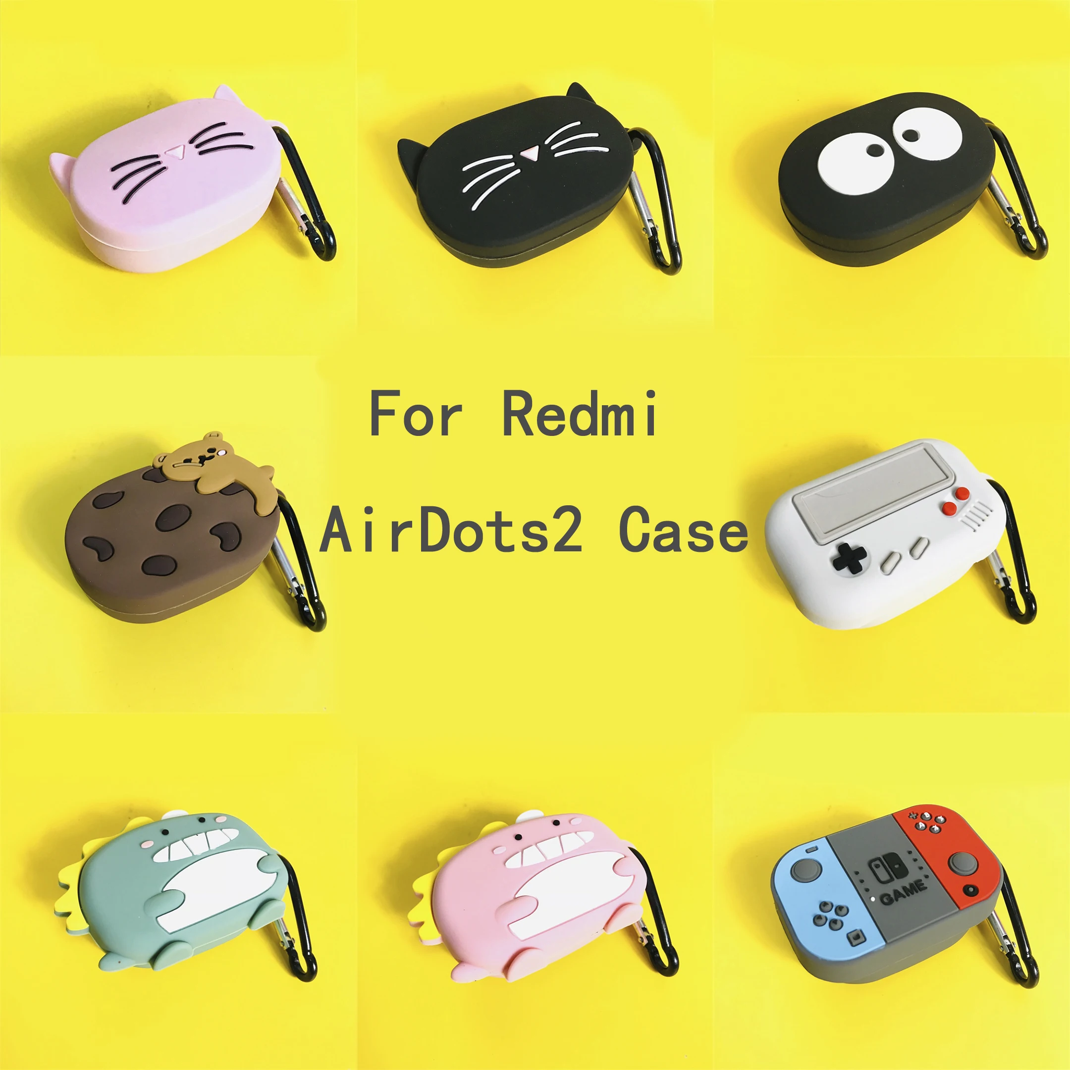 

Silicone Protective Case For Xiaomi Redmi AirDots 2 Case Cartoon soft shell For AirDots2 Wireless Bluetooth Earphone Cover