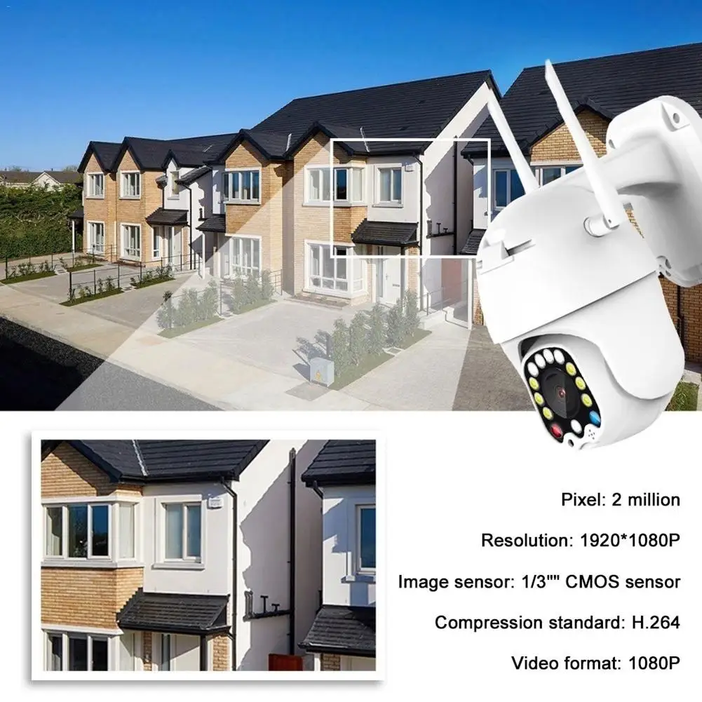 Уличная ip-камера 1080P WiFi камера видеонаблюдения 5x зум HD 2,4G WiFi 2MP IP66 Водонепроницаемая беспроводная PTZ умный дом