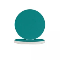 set of 2 green color round diatom desktop diatomite water absorption coffee tea mat anti scalding cup coasters