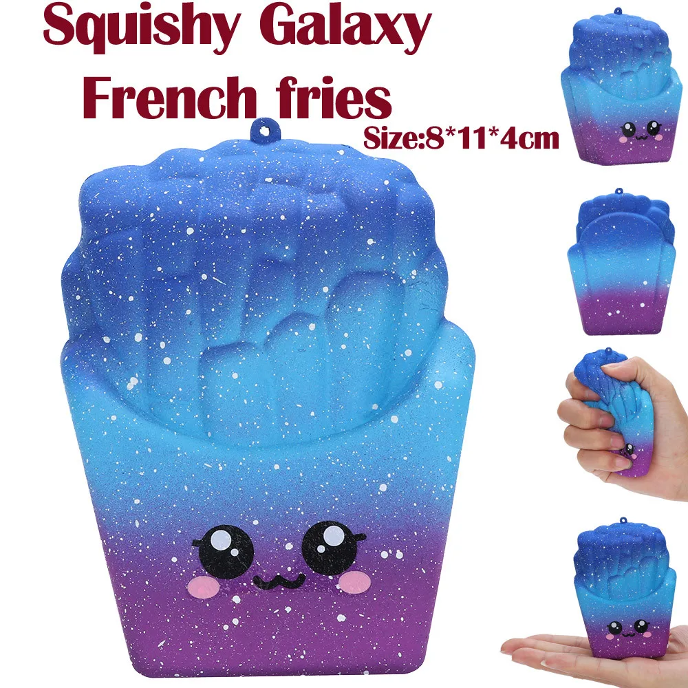 

8cm Galaxy French Fries Squishies Slow Rising Squeeze Scented Stress Relieve Toy Stress Relieve Decompression Slow Rebound#4