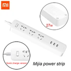 Новый удлинитель Mijia 27 Вт для быстрой зарядки, USB-разъем, защита от перегрузки, Новый комбинированный разъем по национальному стандарту