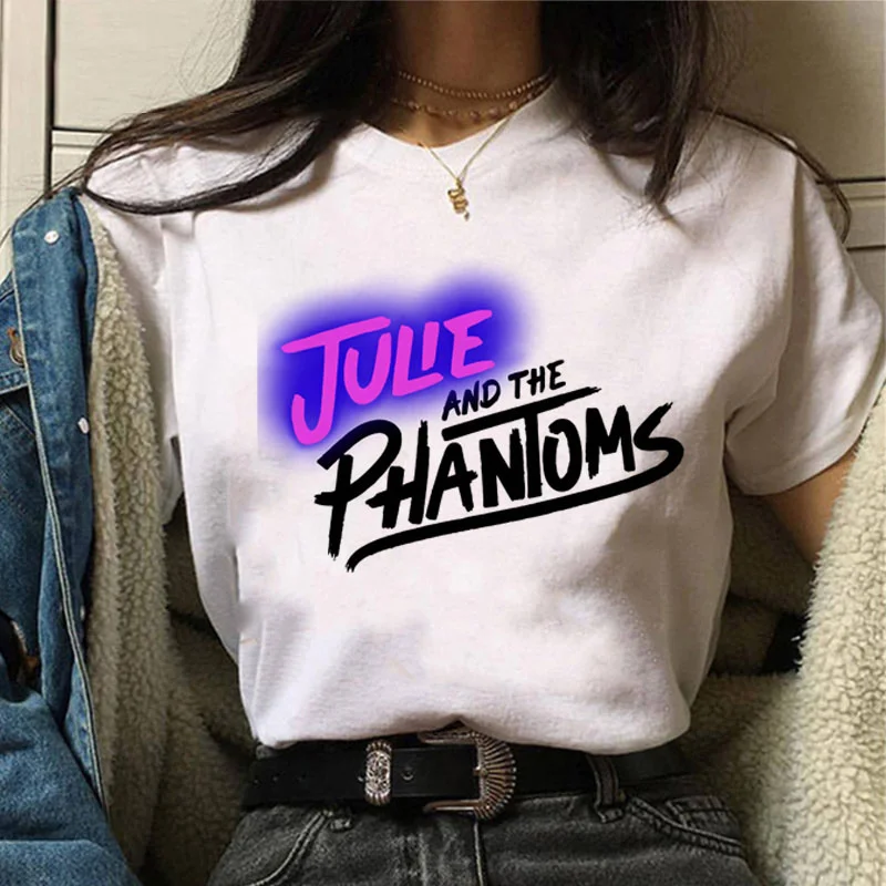 

Julie and The Phantoms Printed T Shirt Street Short Sleeved Women's T-shirt Cartoon Harajuku O-neck 2021 Female Summer Top Tees