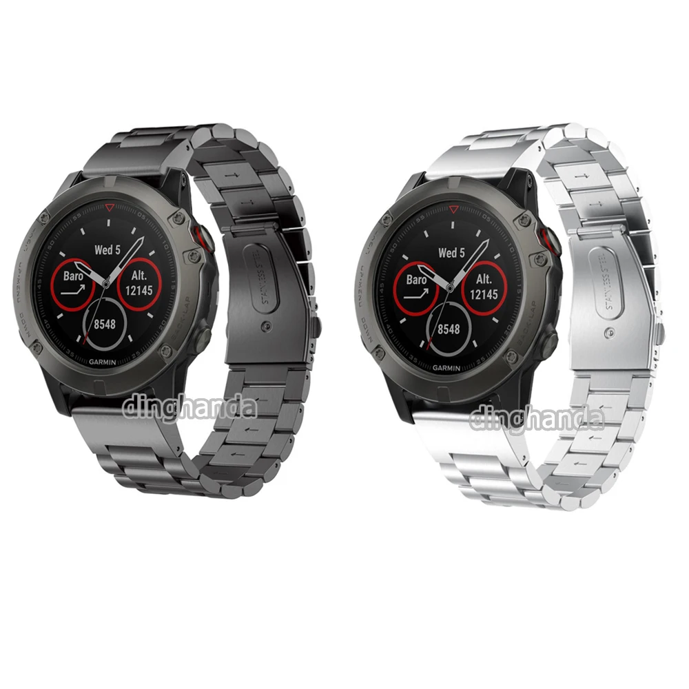 Quick Release Easy Fit Metal Band Strap for Garmin Fenix 5X Plus 3 3HR