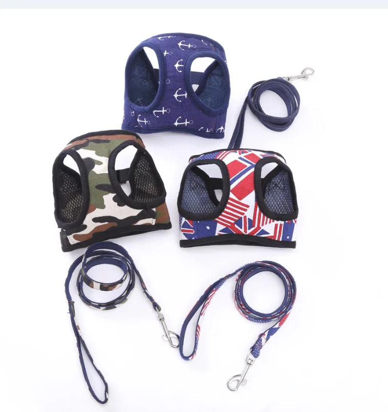

Pet summer chest harness, dog canvas vest type traction rope, chest harness Dog harness dog supplies puppy accessories