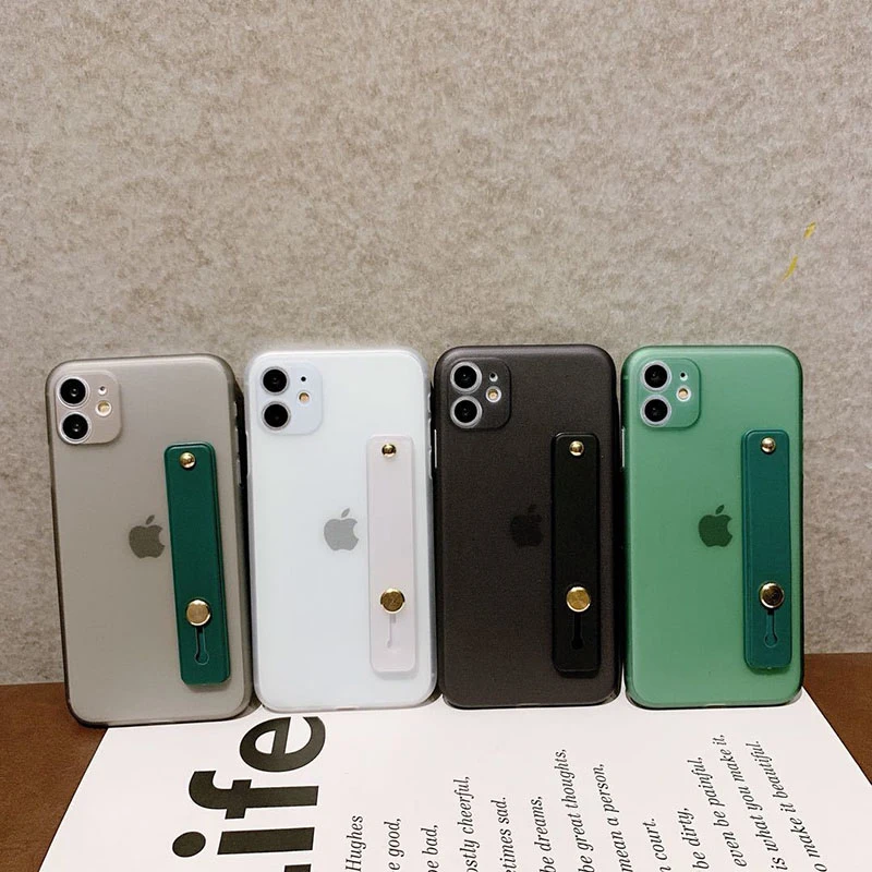 Чехол для iphone 11pro x xr xs max с ремешком на руку силиконовые чехлы 8 7 6 6s plus подставкой