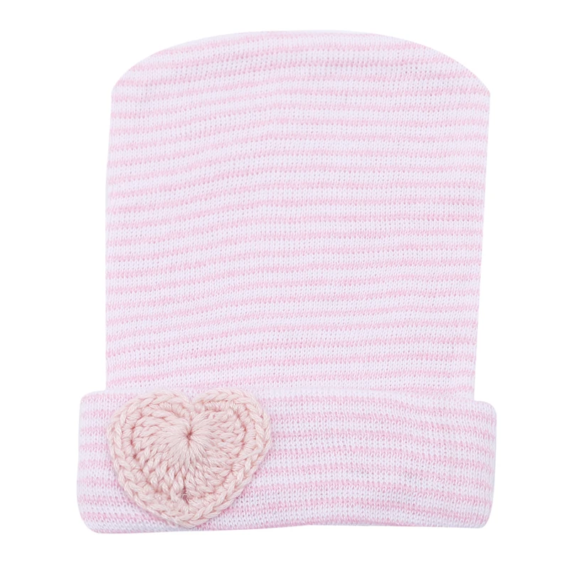 

1 PC Winter Autumn Warm Cute Baby Infant Toddler Newborn Striped Caps Hospital Hats Soft Beanies Bow Hats 0-3M Christmas Gift