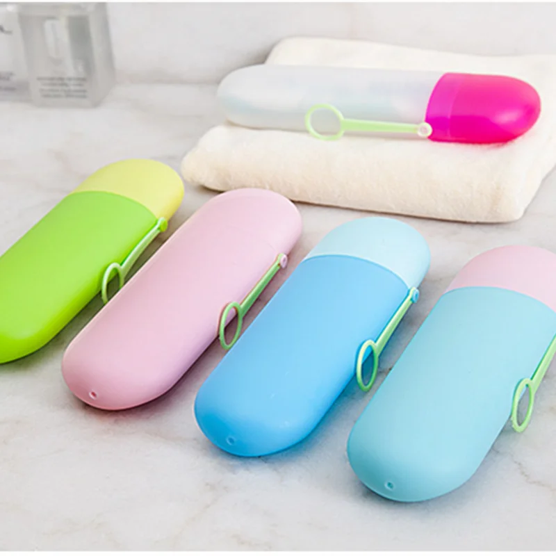 

Portable Travel Toothbrush Holder Cover Case Bathroom Accessories Plastic Storage Cup Hiking toothbrush holder