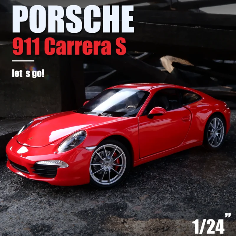 Модель автомобиля Welly 1:24 Porsche 911 CARRERA S из сплава литой и игрушечный автомобиль