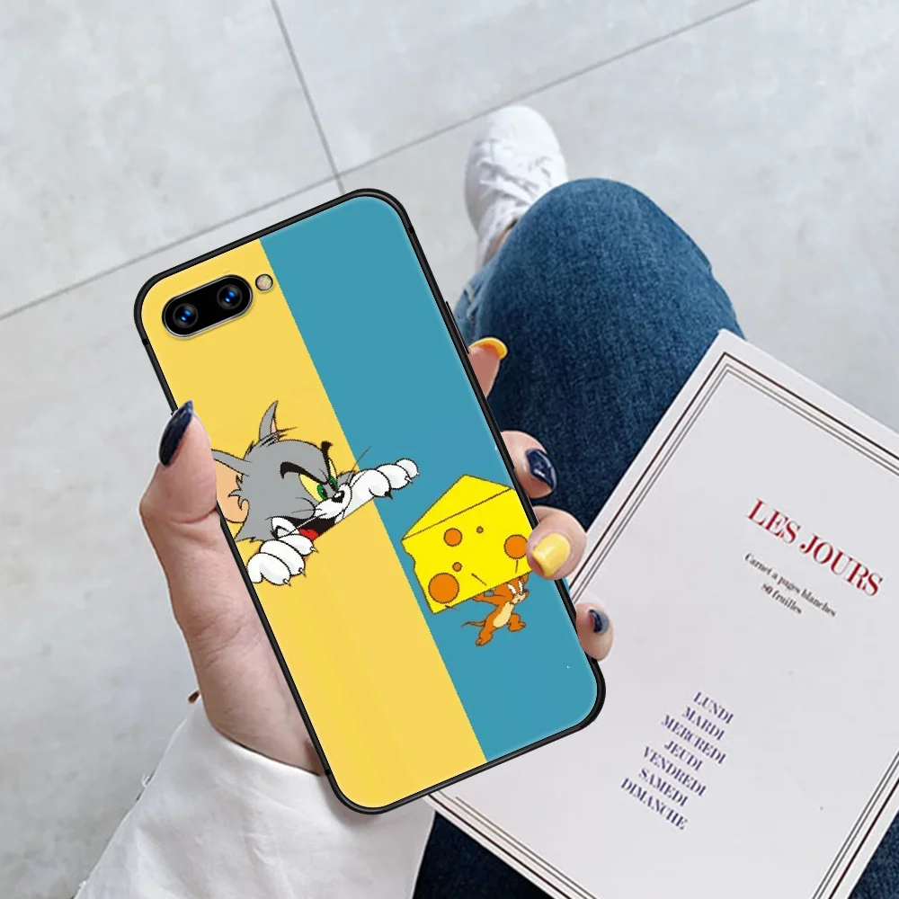 

Cartoon Cute Cat tom Mouse jerry Phone Case Cover Hull For HUAWEI Honor 6A 7A 7C 8 8A 8S 8x 9 9x 10 10i 20 Lite Pro black
