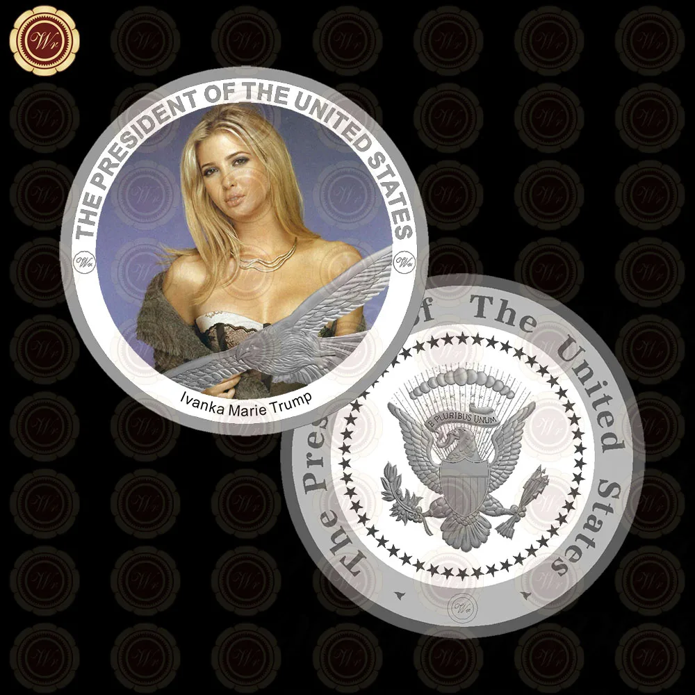 style 5 WR US монета Lvanka Marie Trump Посеребренная монета для вызова, качественная американская Сексуальная модель, металлическая монета для коллекции, бизнес-подарок - Цвет: style 5