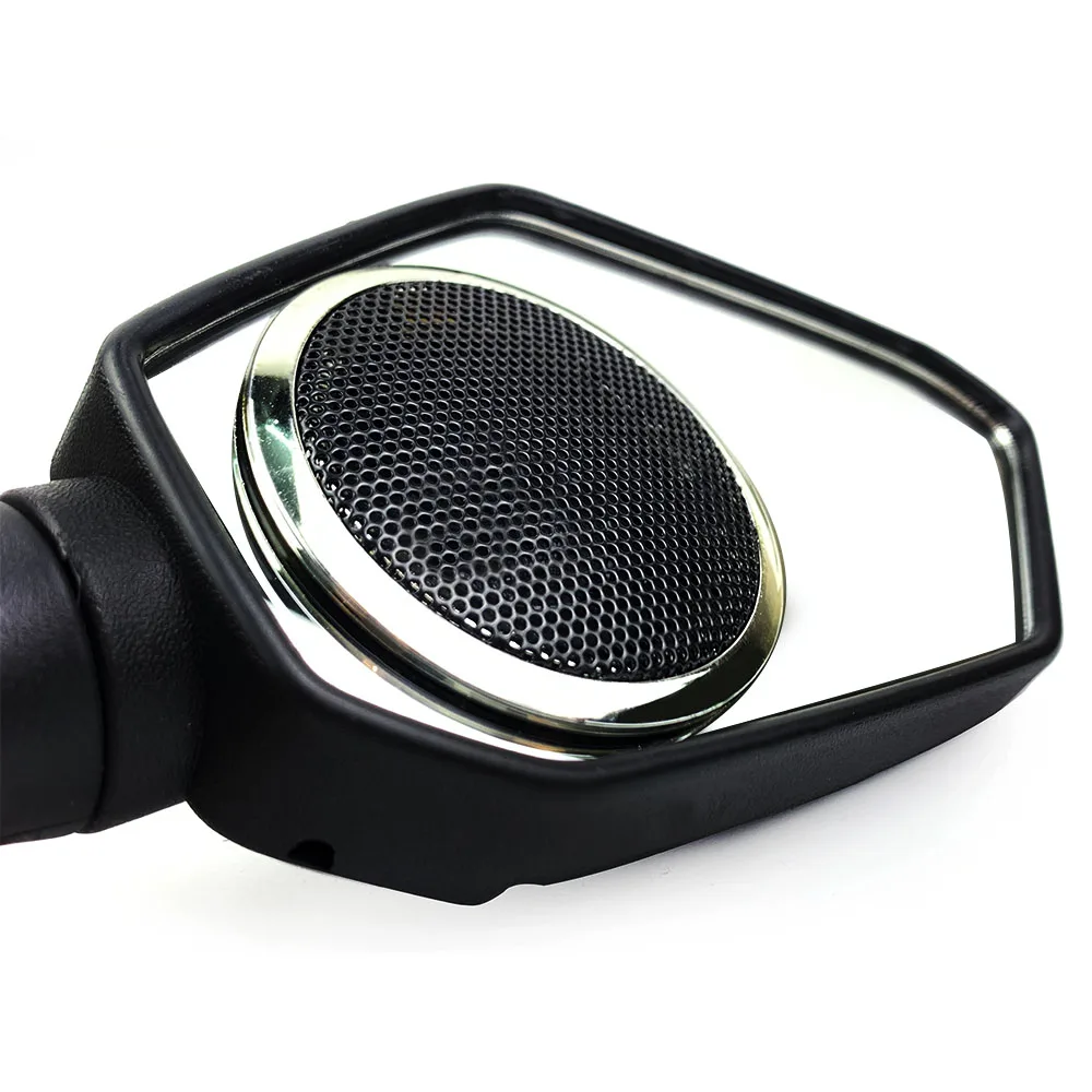 Мотоцикл Bluetooth аудио зеркала заднего вида скутер FM MP3 плеер звук Противоугонная охранная сигнализация зеркало 10 мм 8 мм Универсальный