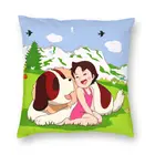 Послеобеденная наволочка Heidi, наволочка для дивана, домашний декор, квадратная наволочка 40x40 см с изображением Альп-горы