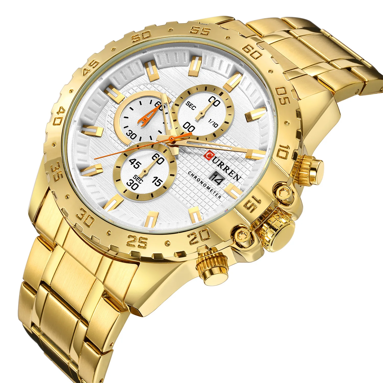 PopularGift New Style 8334 MEN'S Watch Waterproof Quartz Six-pin Steel Belt Calendar | Наручные часы