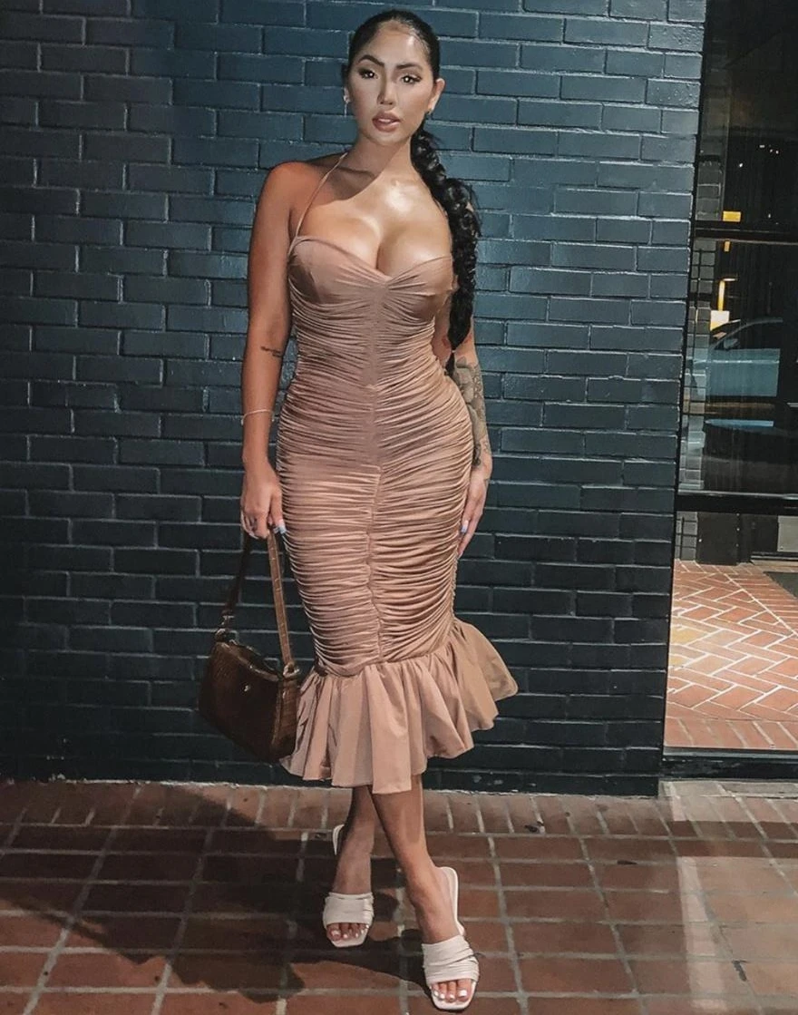 Женское Сетчатое платье с открытой спиной элегантное дизайнерское вечернее