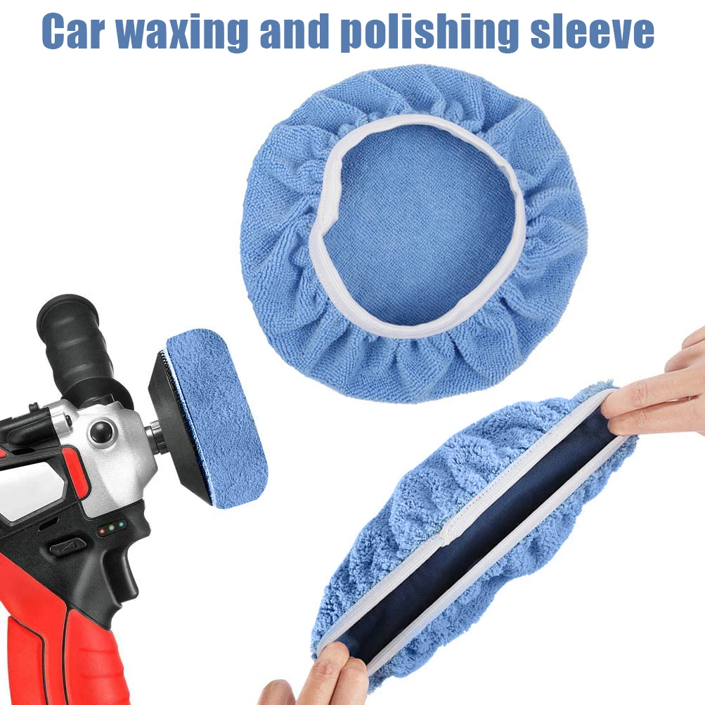 

8Pcs Car Waxing Polishing Set Car Microfiber Polisher Bonnets Polishing Pads Wax Wash Buffer for House Auto Polisher Pads
