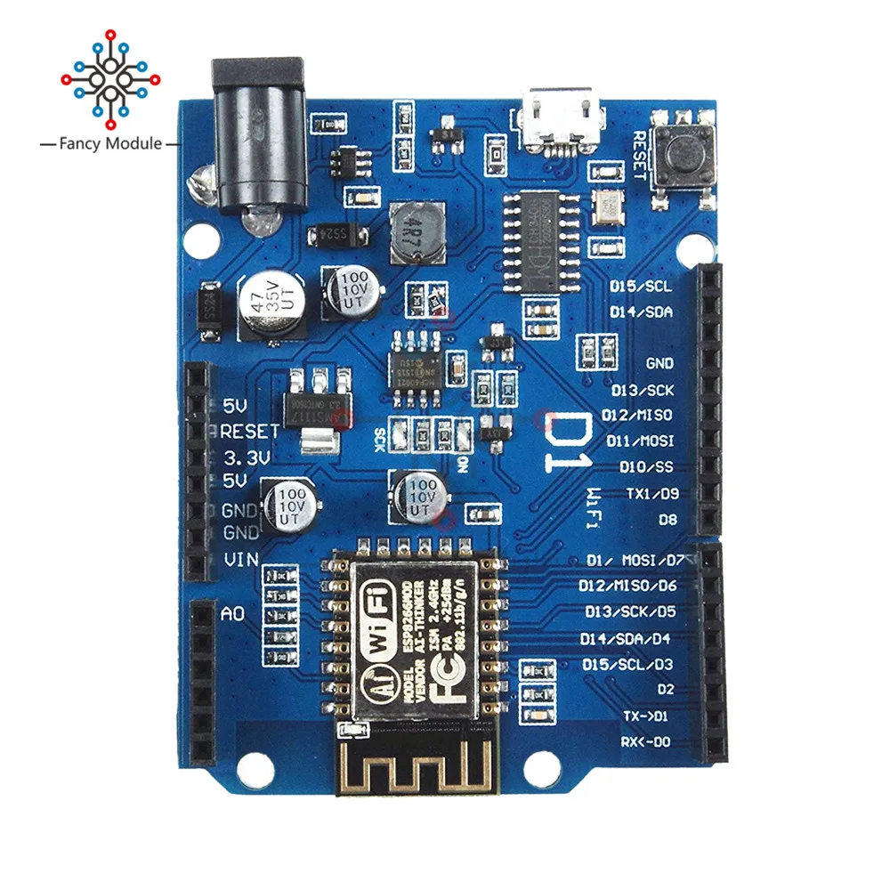 Умная плата diymore WeMos D1 WiFi UNO R3 на основе интерфейса ESP8266 ESP 12E беспроводной модуль Wi Fi