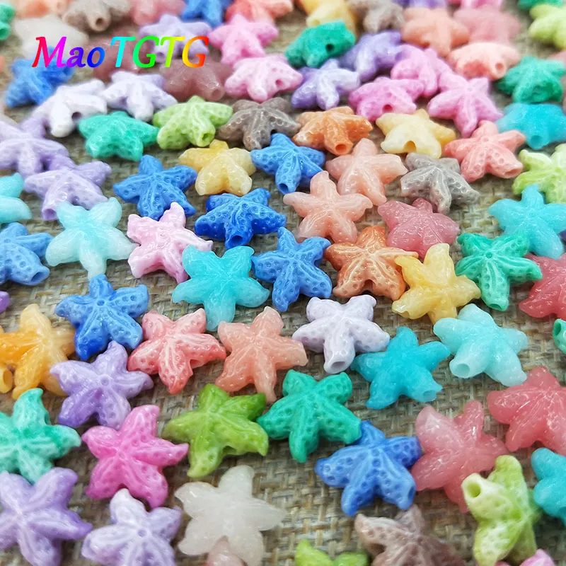 

Multicolor Starfish Coral Beads For Jewelry Making Necklace Bracelet About 11mm Sea Stars Artificial Coral Beads Wholesale