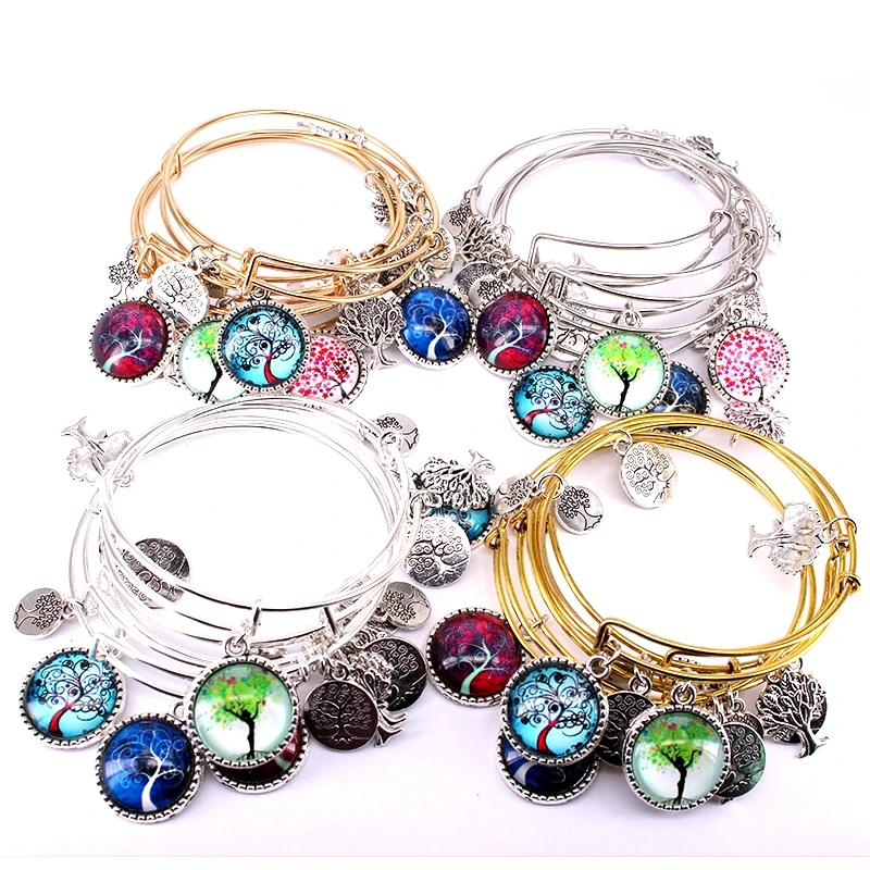 Браслеты с подвесками из стекла и кабошона для женщин девочек ювелирные изделия