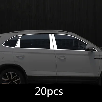 

Для Skoda KAMIQ 2018 2019 2020 нержавеющая сталь автомобильная оконная отделка автомобильное окно яркая полоса Защита от царапин автомобильный Стайли...