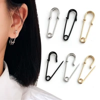 new style pin earrings punk rock style safety pin ear hook ear studs exquisite jewelry gifts for men and women