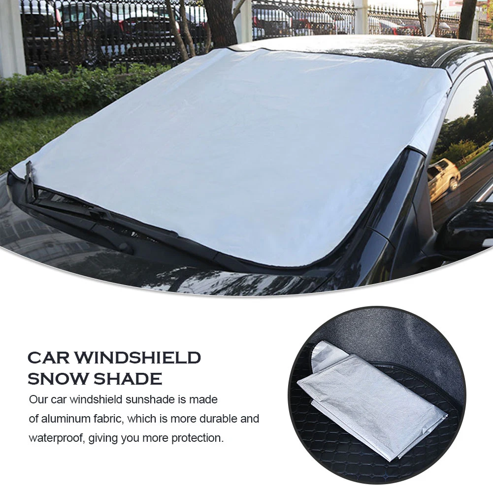 

Car Windshield Snow Shade Antifreeze Cover Winter Anti-frost File Thicken Snow Cover Protection Car Accessories Drop Shipping