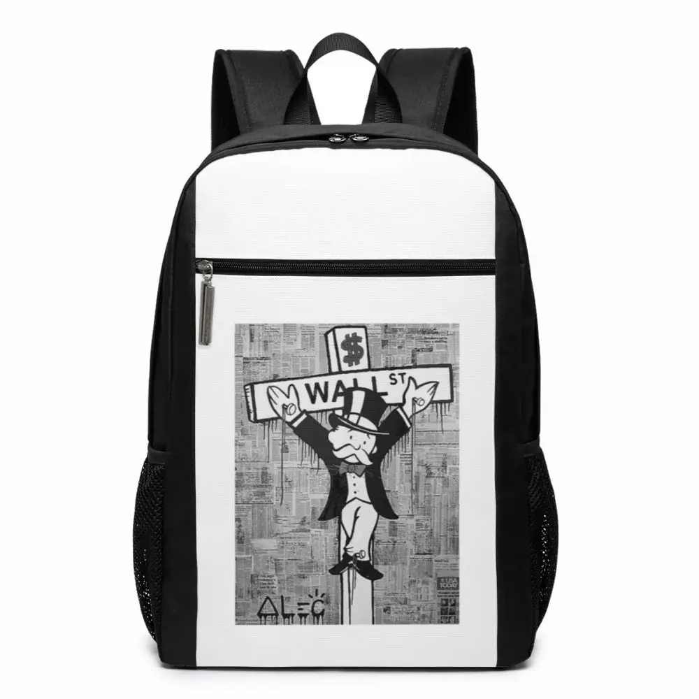 

Monopoly Alec Backpack Monopoly Alec Backpacks High quality Pattern Bag Student Street Men's - Women's Bags