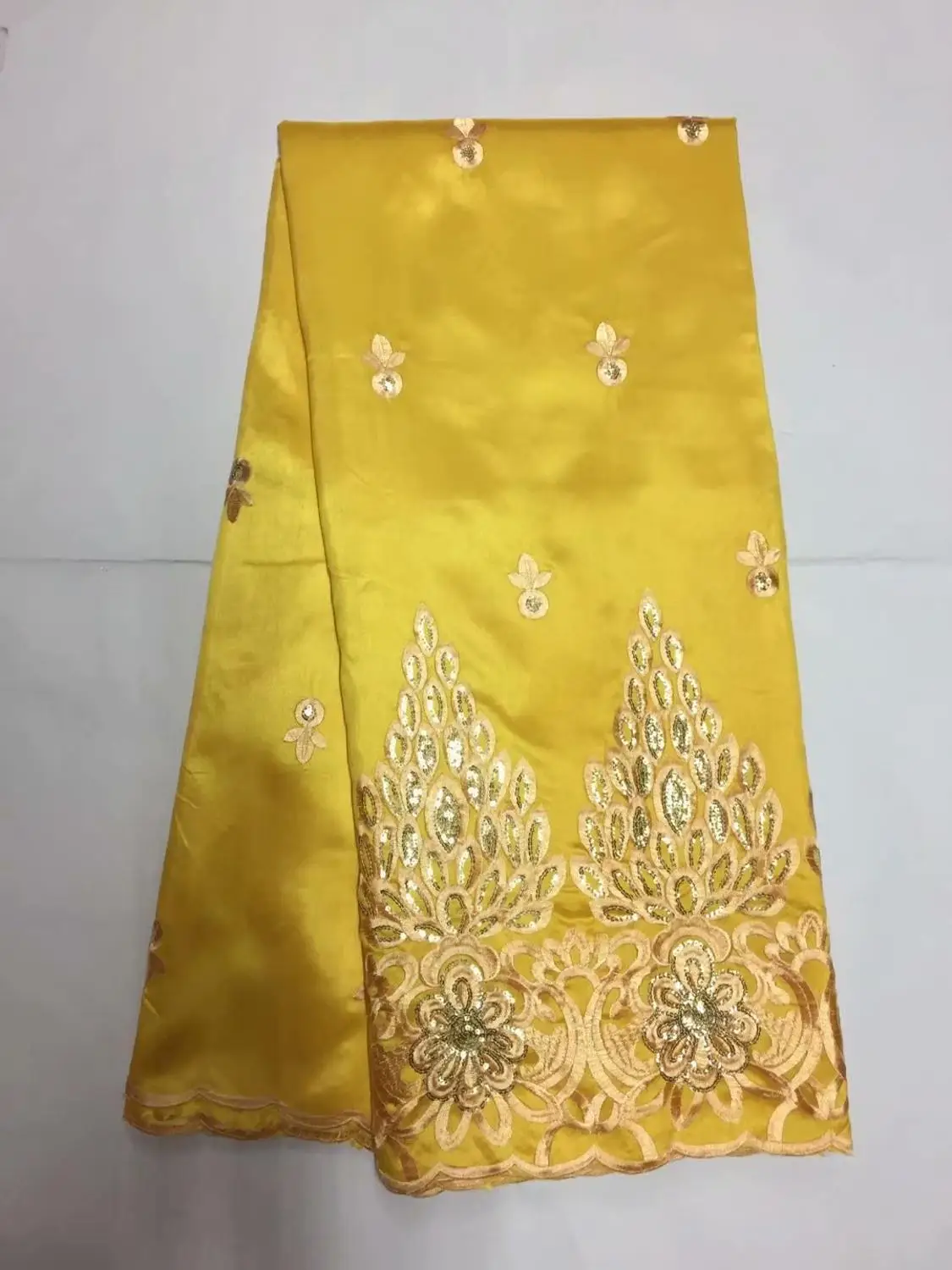 Новое поступление французский африканский Джордж кружевная ткань с блестками