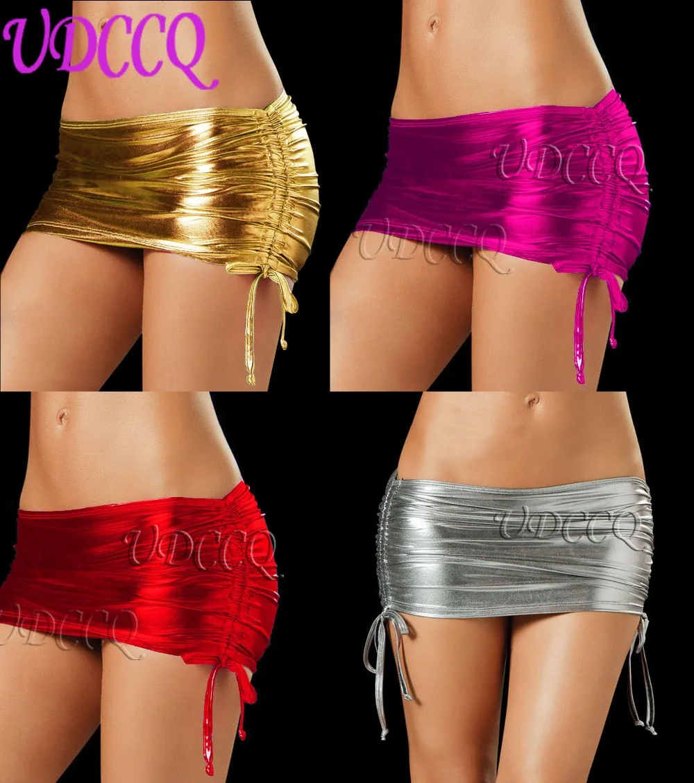 Лидер продаж женское блестящее платье комбинация из ПВХ с металлическим блеском