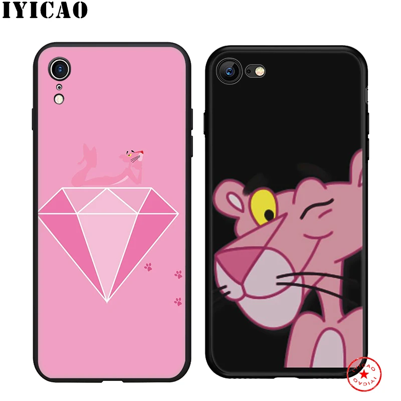 IYICAO Розовая пантера мягкий чехол для iphone 11 Pro Xr Xs Max 6 6s 7 8 Plus 5 5S Se Силиконовый ТПУ |